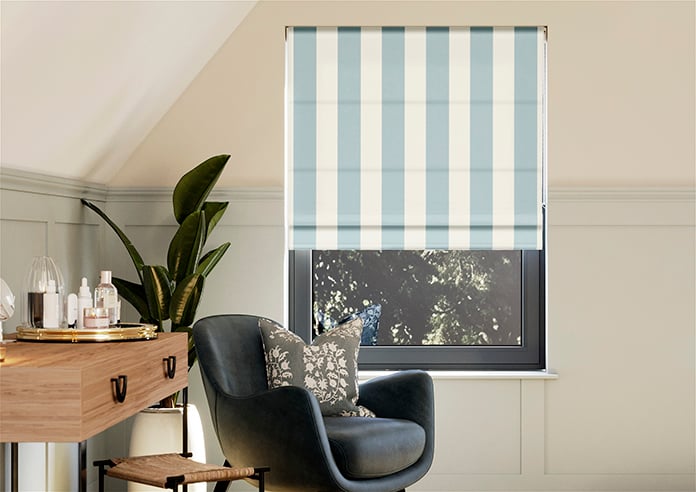 Laura Ashley Lille Stripe, Seaspray - Twist&Fit Roman Blind - Image 3